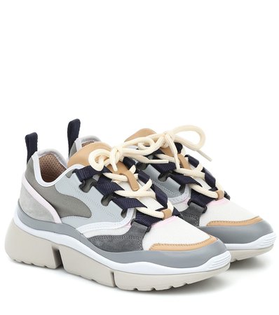 Sneakers Sonnie In Pelle E Suede | Chloé - Mytheresa