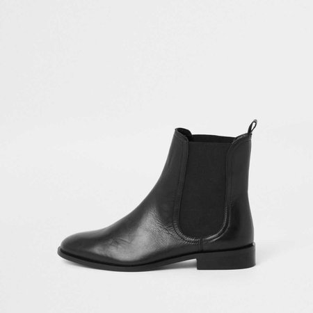 Black leather Chelsea boots - Boots - Shoes & Boots - women