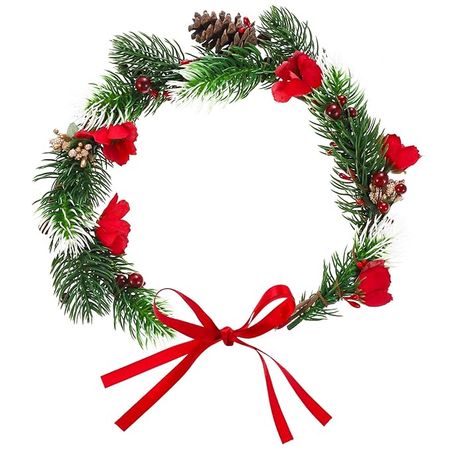 Amazon.com : Minkissy Christmas Flower Crown Flower Hairband Christmas Headband Floral Wreath Garland With Holly Berry Leaves Christmas Hair Accessories For Woman Girls : Beauty & Personal Care