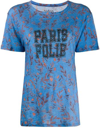 Paris Folie foliage print T-shirt