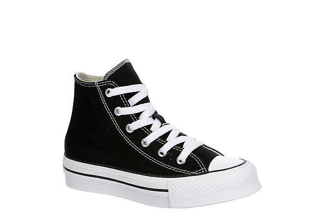 Black Converse Girls Chuck Taylor All Star High Top Platform Sneaker | Kids | Rack Room Shoes
