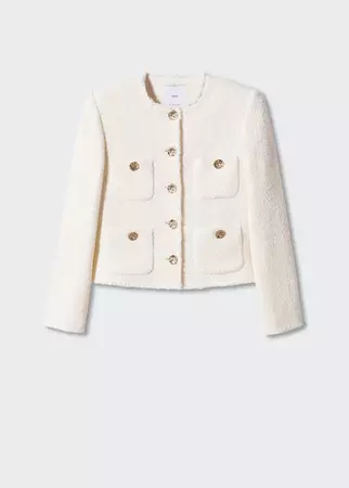 Pocket tweed jacket - Women | Mango United Kingdom