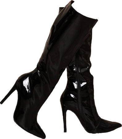 cassie patent knee high boots