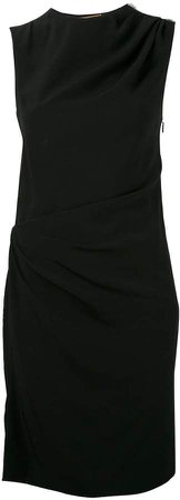 draped sleeveless mini dress
