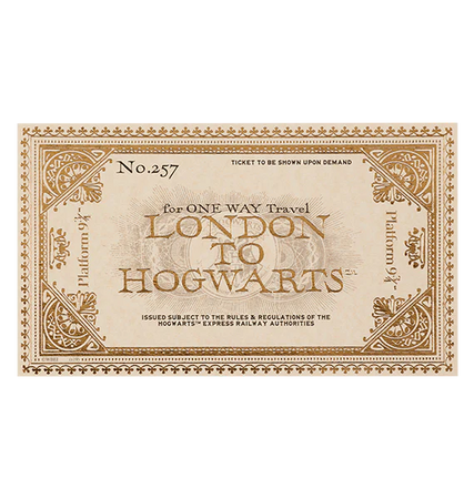 Hogwarts express ticket