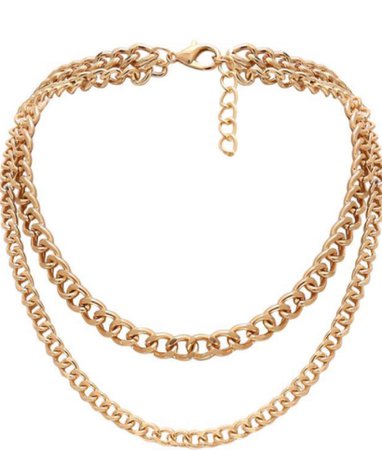 layered gold necklace