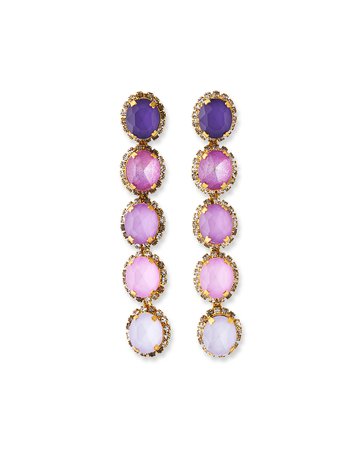 Elizabeth Cole Von Ombre Crystal Drop Earrings