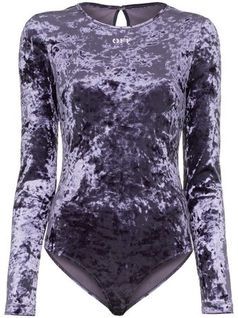 Off-White Crushed Velvet Bodysuit | Farfetch.com