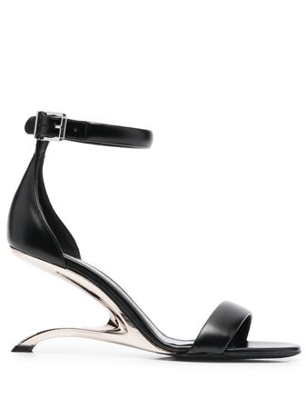 Alexander McQueen sculpted-heel Leather Sandals - Farfetch