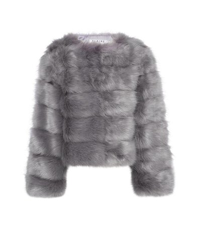Kids Faux Fur Jacket in Natural - Flaire Kids Clothing