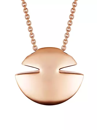 Shop BVLGARI 18K Pink Gold Cabochon Pendant Necklace | Saks Fifth Avenue