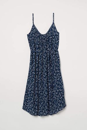 Crinkled Dress - Blue