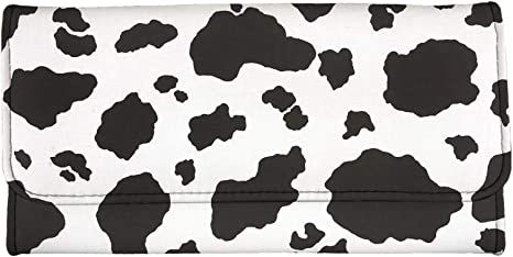 Amazon.com: Binienty Cow Print Custom Blocking Wallets for Women Girls, Trifold Leather Purses, Luxury Clutch Wallet : Clothing, Shoes & Jewelry