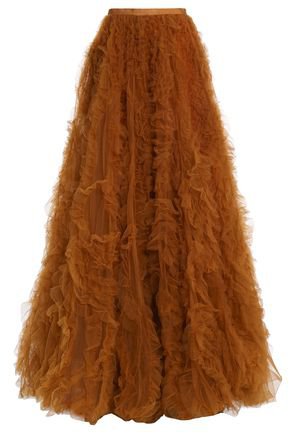 Bow-detailed ruffled tulle maxi skirt | JENNY PACKHAM | Sale up to 70% off | THE OUTNET