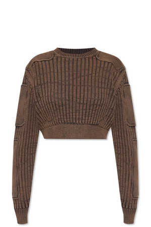 DIESEL Women's Brown 'm-aurora' Cropped Sweater