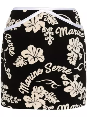 Marine Serre patterned-jacquard Mini Skirt - Farfetch