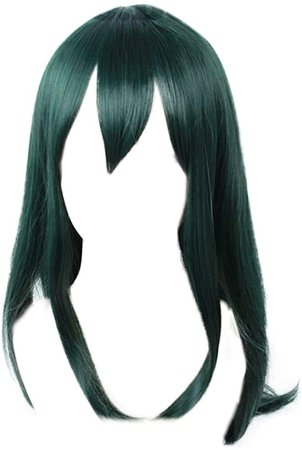 Amazon.com: miccostumes Women's Tsuyu Asui Long Dark Green Cosplay Wig: Clothing