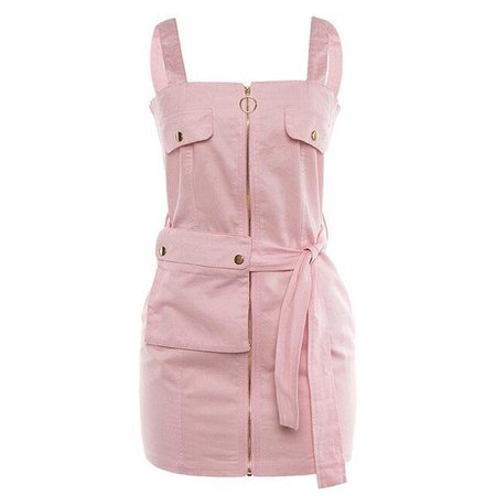 Pink Pocket Pinafore Dress - Own Saviour