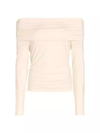 Shop Reformation Florentina Knit Off-the-Shoulder Sweater | Saks Fifth Avenue