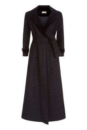 Harita Tailored Velvet Tweed Black Coat | Beulah London