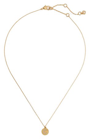 kate spade new york pavé mini initial pendant necklace | Nordstrom