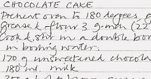 cake recipe written - Google Search