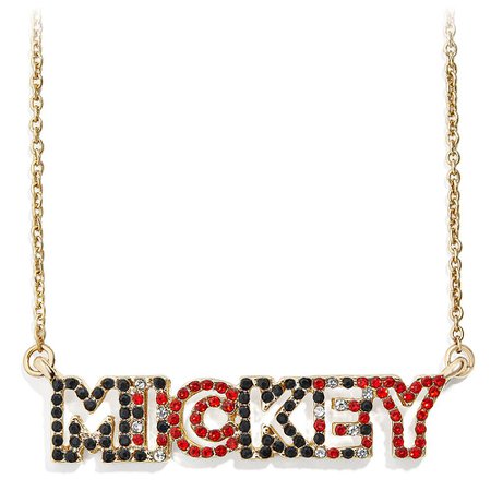 Mickey Mouse Lettering Necklace by BaubleBar | shopDisney
