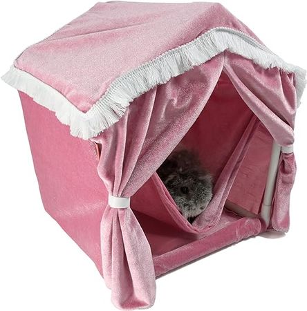 Ferret Hideout Bed Extra Large Pink ,Washable, Guinea Pig Bed Small Animal Bed Hideout for Ferrets, Chinchillas, Dwarf Rabbits Hedgehog Suitable for Midwest/C&C : Amazon.com.au: Pet Supplies