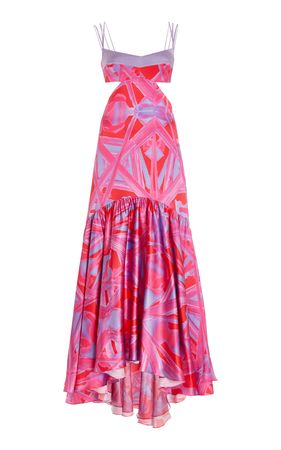 Katherine Cutout Printed Silk Maxi Dress By Silvia Tcherassi | Moda Operandi