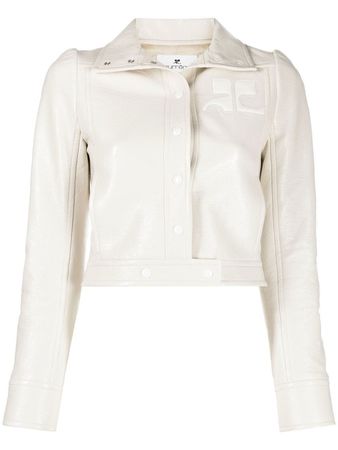 Courrèges logo-embroidered Cropped Jacket