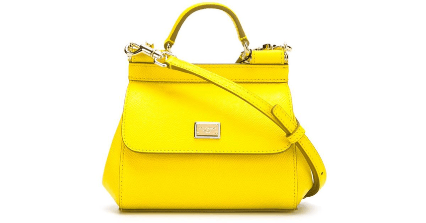 Dolce & Gabbana Women's Yellow Mini 'sicily' Tote $995