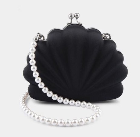 black pearl clutch bag