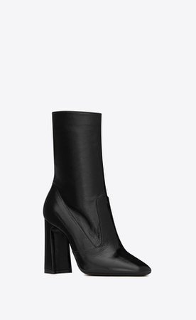 SAINT LAURENT MADDIE BOOTS IN SHINY CRINKLED LEATHER