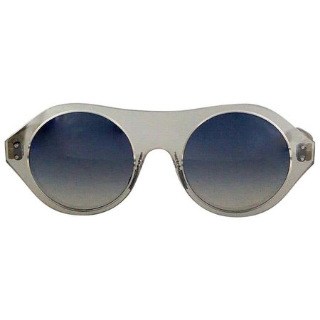 Vintage COURREGES Clear Futuristic Space Age Sunglasses For Sale at 1stdibs