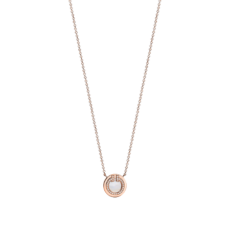 Tiffany T - Diamond and Mother-of-pearl Circle Pendant