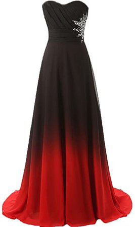 Amazon.ca ZVOCY Gradient Prom Dress Formal Evening Gowns Beaded Ombre Chiffon Long Prom Party Dresses