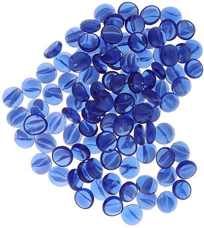 Fenteer 100Pcs Premium Glass Marbles Solid Aquarium Pebbles Vase Filler Crystal Beads Table Scatter - Transparent Blue: Amazon.ca: Pet Supplies