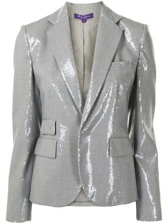 Shop Ralph Lauren Collection single breasted sequin blazer with Express Delivery - FARFETCH