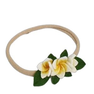 Frangipani/Plumeria flower headband for newborn & little girls. Floral baby| Sisters headbands | White flower crown | Spring/summer headband