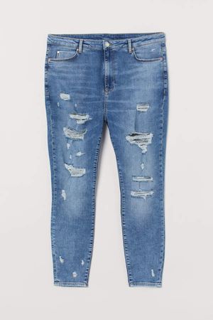 H&M+ Super Skinny High Jeans - Blue