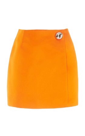 Christopher Kane Dome Satin Mini Wrap Skirt Size: 38