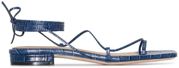Studio Amelia crocodile-effect strappy sandals