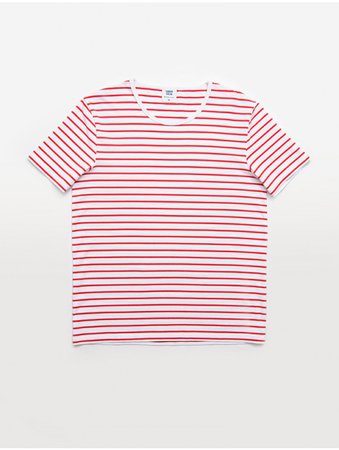 Women's Riviera Striped T-Shirt - White & Red