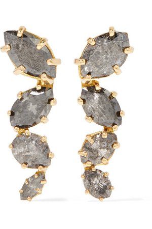 Melissa Joy Manning | 18-karat gold diamond earrings | NET-A-PORTER.COM