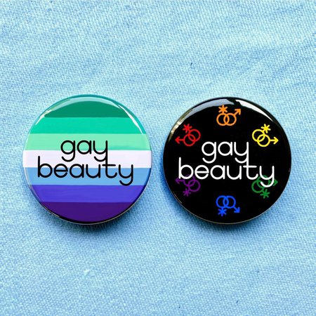 Gay Beauty Buttons // Pride Flag and Subtle Black // LGBTQ+ Pride | CowboyYeehaww