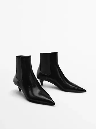 Low-heel ankle boots - Massimo Dutti