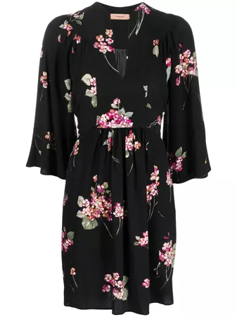 TWINSET floral-print Belted Mini Dress - Farfetch