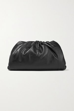 Black The Pouch large gathered leather clutch | Bottega Veneta | NET-A-PORTER