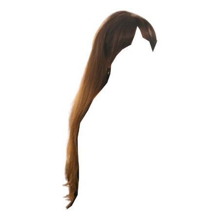 long straight brown hair curtain bangs