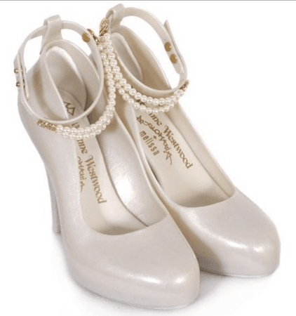 high heels shoes white pearl kpop